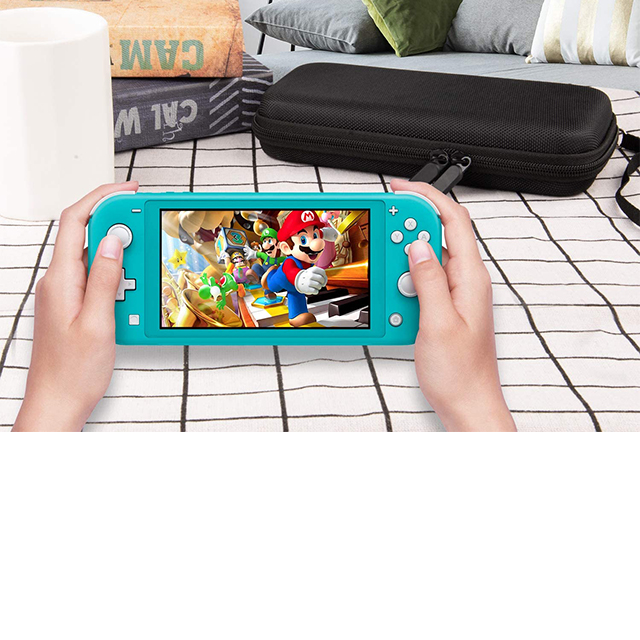 Top Handle Easy Carrying Travel Portable Lightweight Durable Black Eva Hard Case For Switch Lite